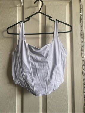 ReoRia White Corset-Style Camisole Top